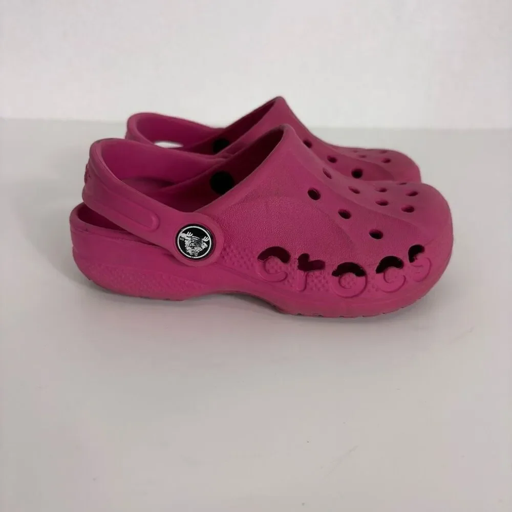 Crocs Pink Kid's Classic Clog Shoes Kid's‎ 10